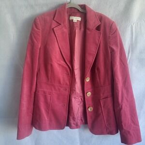 banana republic pink corduroy blazer‎ jacket size 2